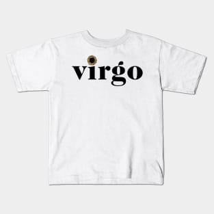 Virgo Sunflower Zodiac Kids T-Shirt